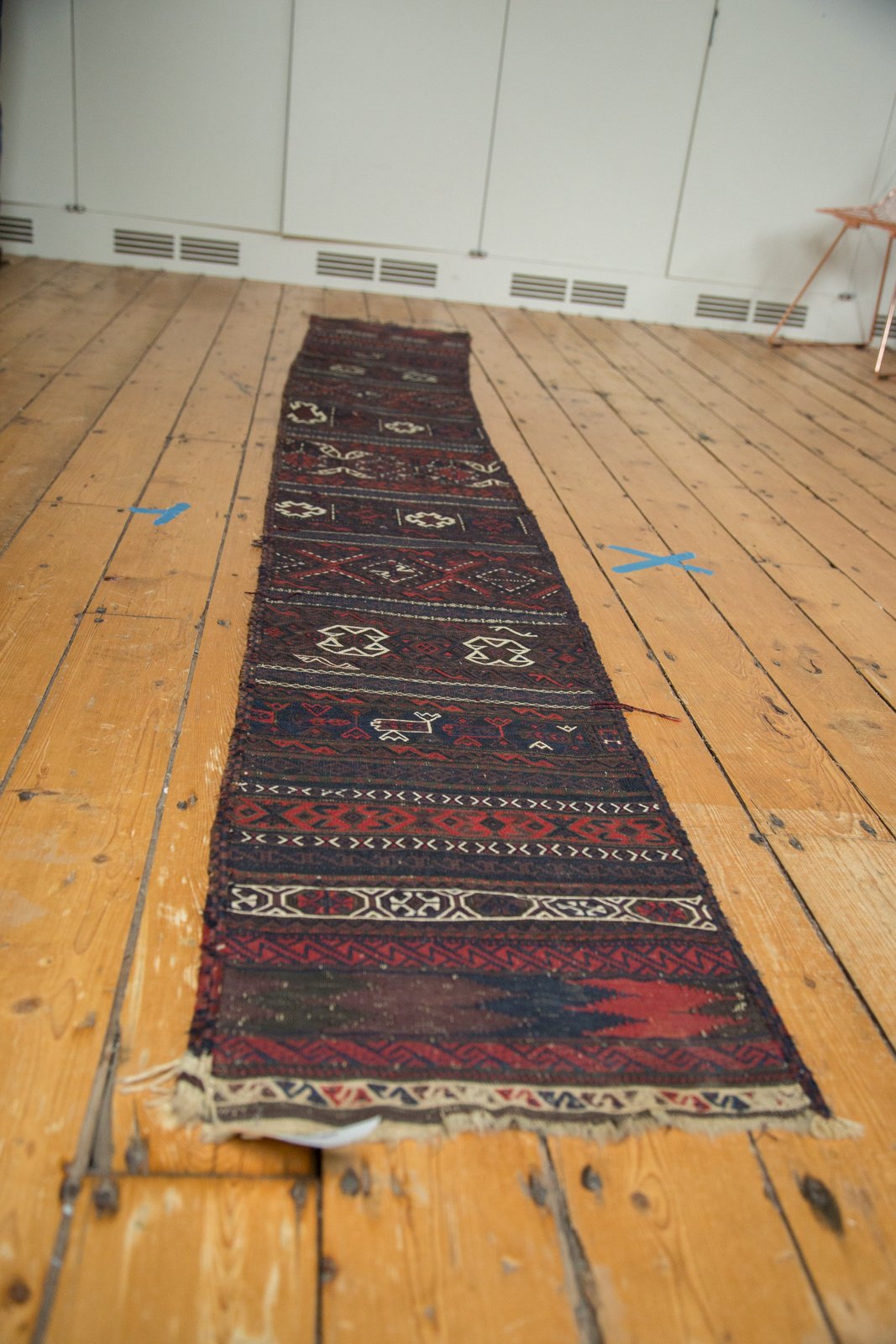 1.5x10.5 Antique Belouch Soumac Rug Runner