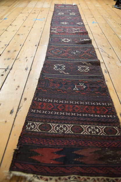 1.5x10.5 Antique Belouch Soumac Rug Runner