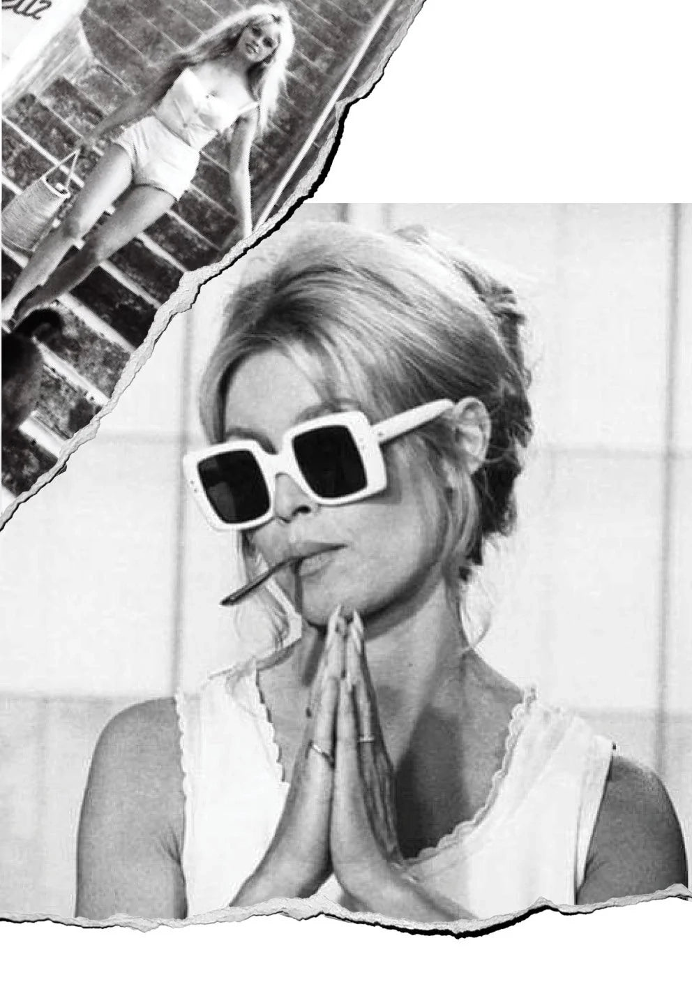 Brigitte, Black Faded Lense Sunglasses