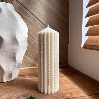 Let It Snow Calendar Candle