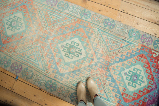 3.5x10.5 Vintage Distressed Oushak Rug Runner