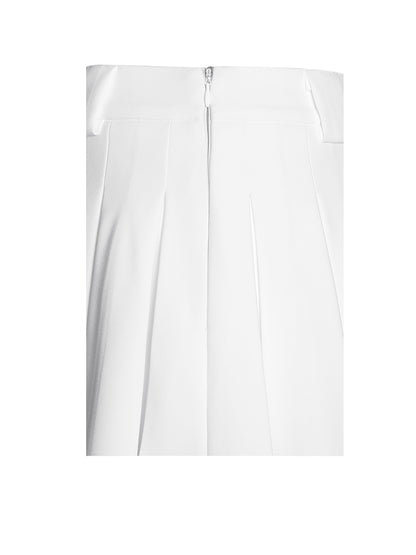Oaklyn White Pleated Mini Skort