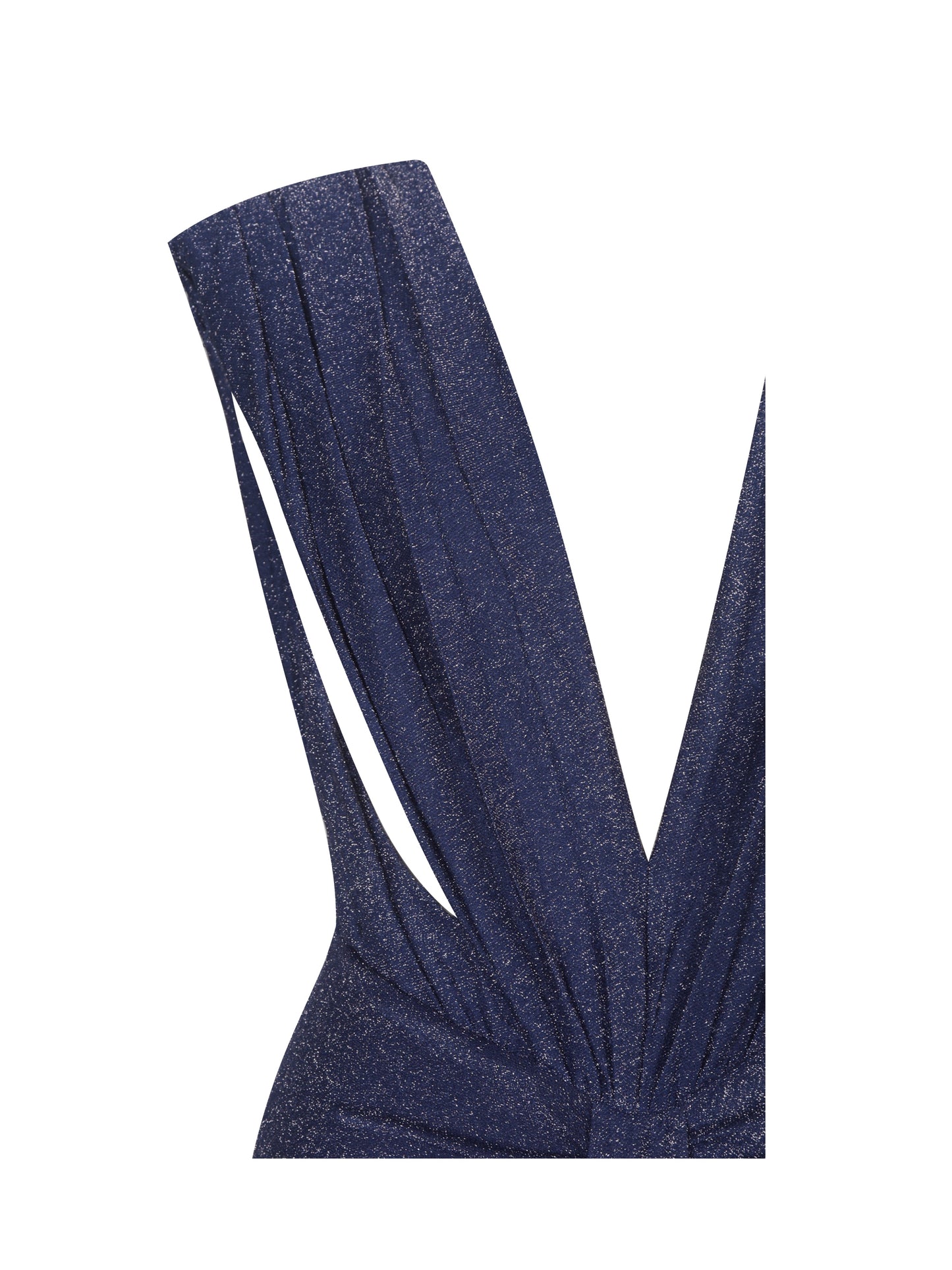 Terri Navy Sparkle Plunging Backless Maxi Dress