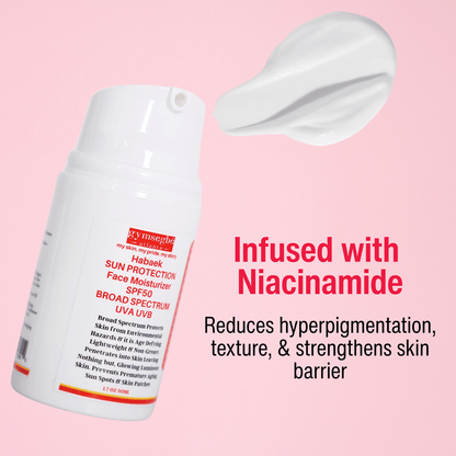 Habaek Sun Protection Face Moisturizer SPF50 | Peptides | Niacinamide