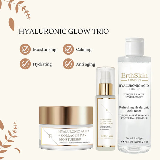 Refreshing Hyaluronic Acid Toner 150ml + Hyaluronic Acid & Collagen Serum - 60ml + Hyaluronic Acid & Collagen Day Cream