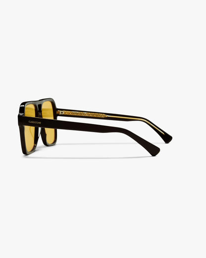 Donna, Black/Yellow Sunglasses Made in Italy