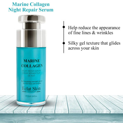 Marine Collagen SPF50 Day Cream 50ml + Marine Collagen Night Repair Serum 30ml
