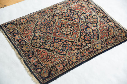 2x3 Vintage Fine Sarouk Rug Mat