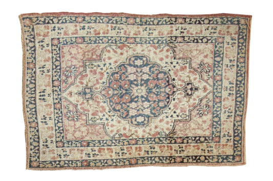 2x2.5 Antique Kerman Square Rug Mat