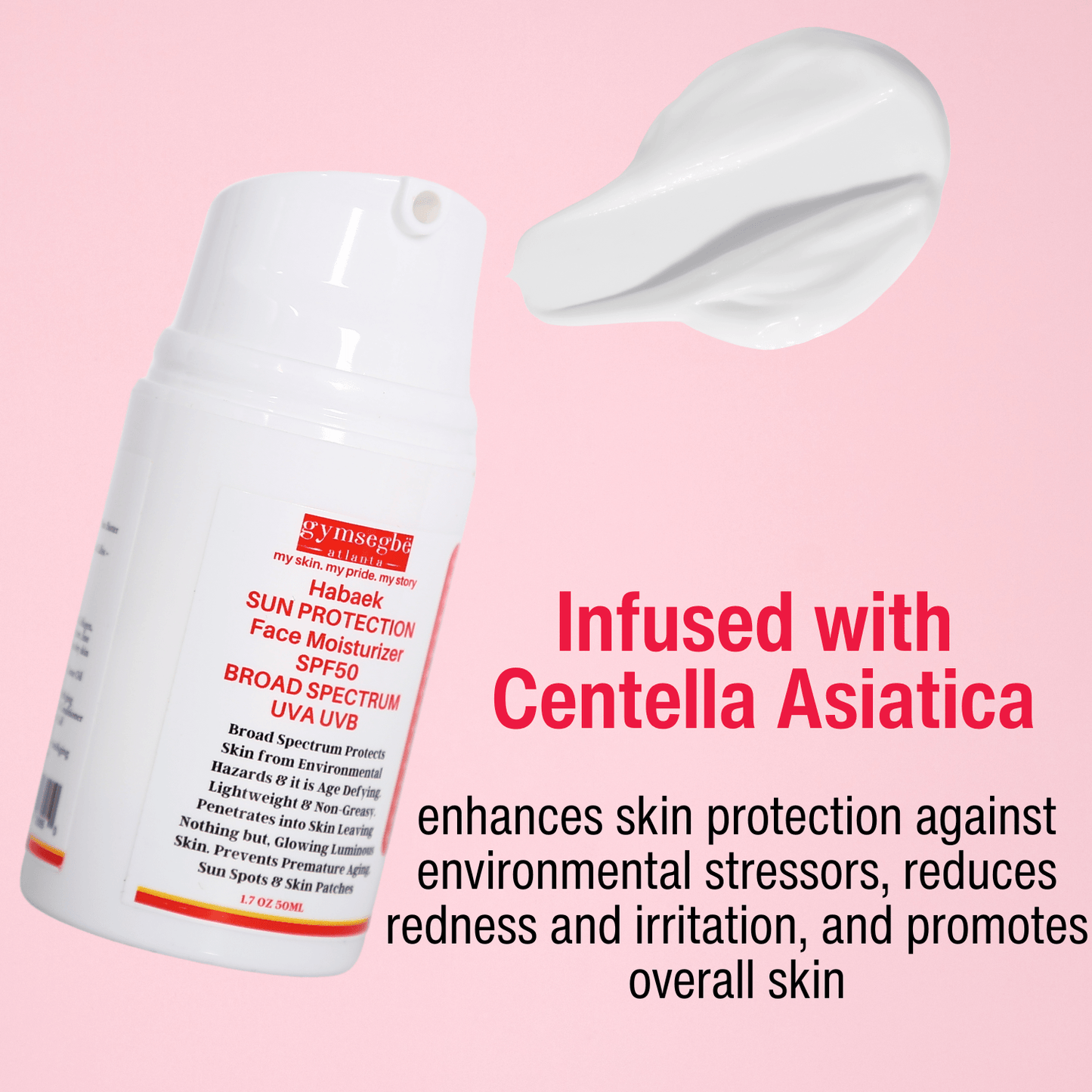 Habaek Sun Protection Face Moisturizer SPF50 | Peptides | Niacinamide