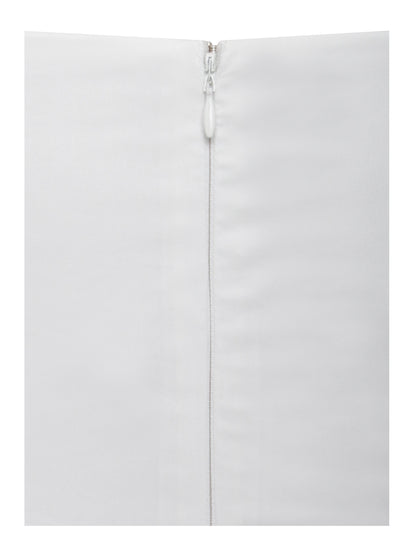 Gianna White Embroidered Halter Maxi Dress