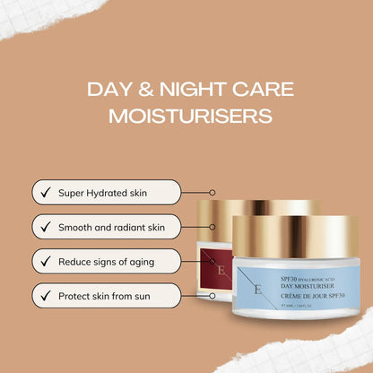 Retinol Night Moisturiser 50ml + Spf 30 Hyaluronic Acid Day Cream 50ml