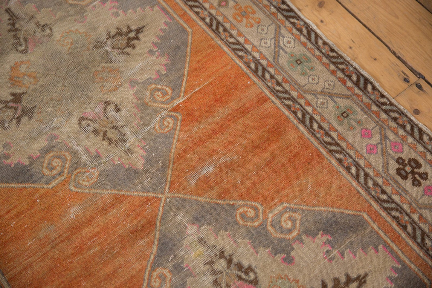3.5x11 Vintage Distressed Oushak Rug Runner
