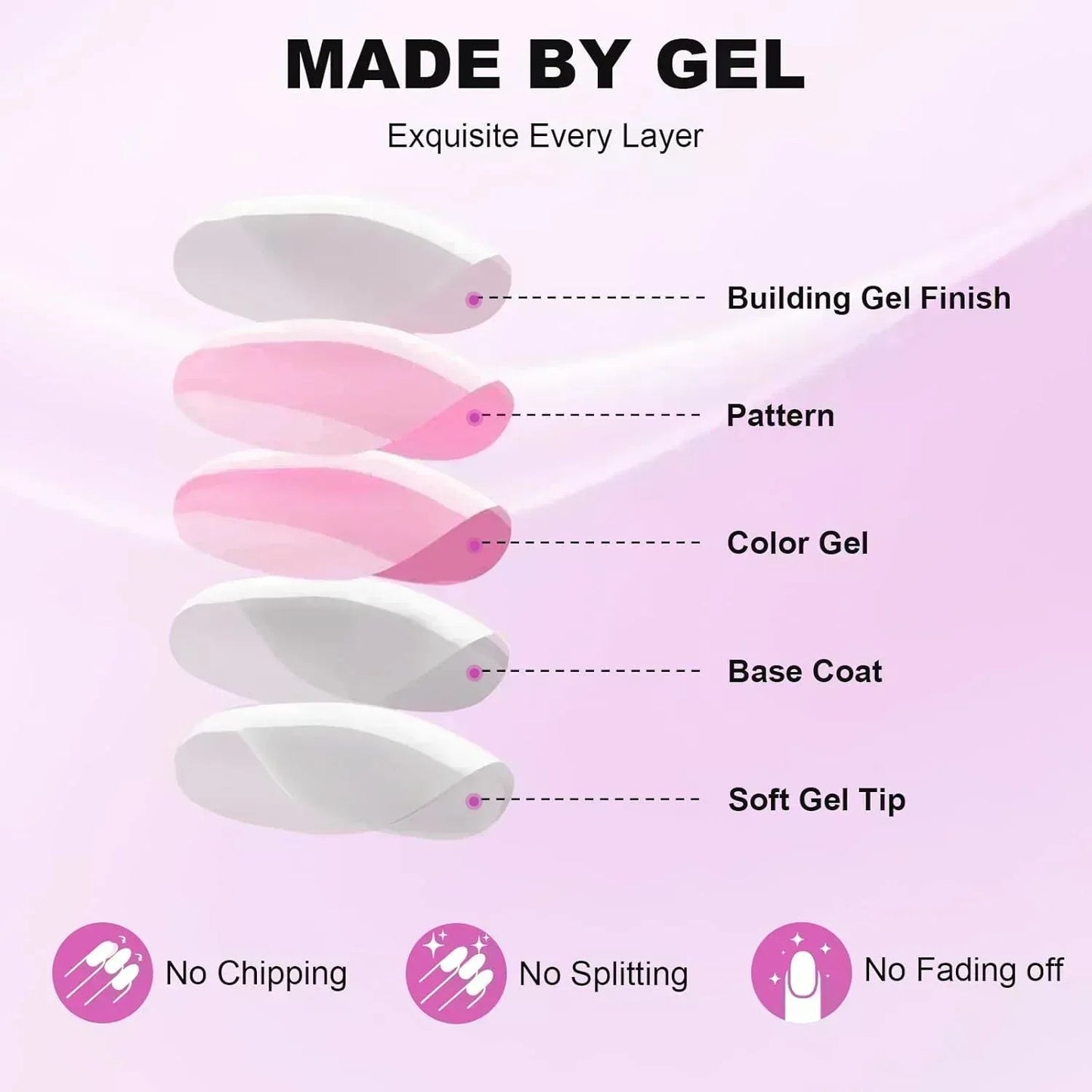 White Swirl Almond Nails - Press On Nails