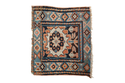 1.5x2 Antique Bagface Kurdish Square Rug Mat