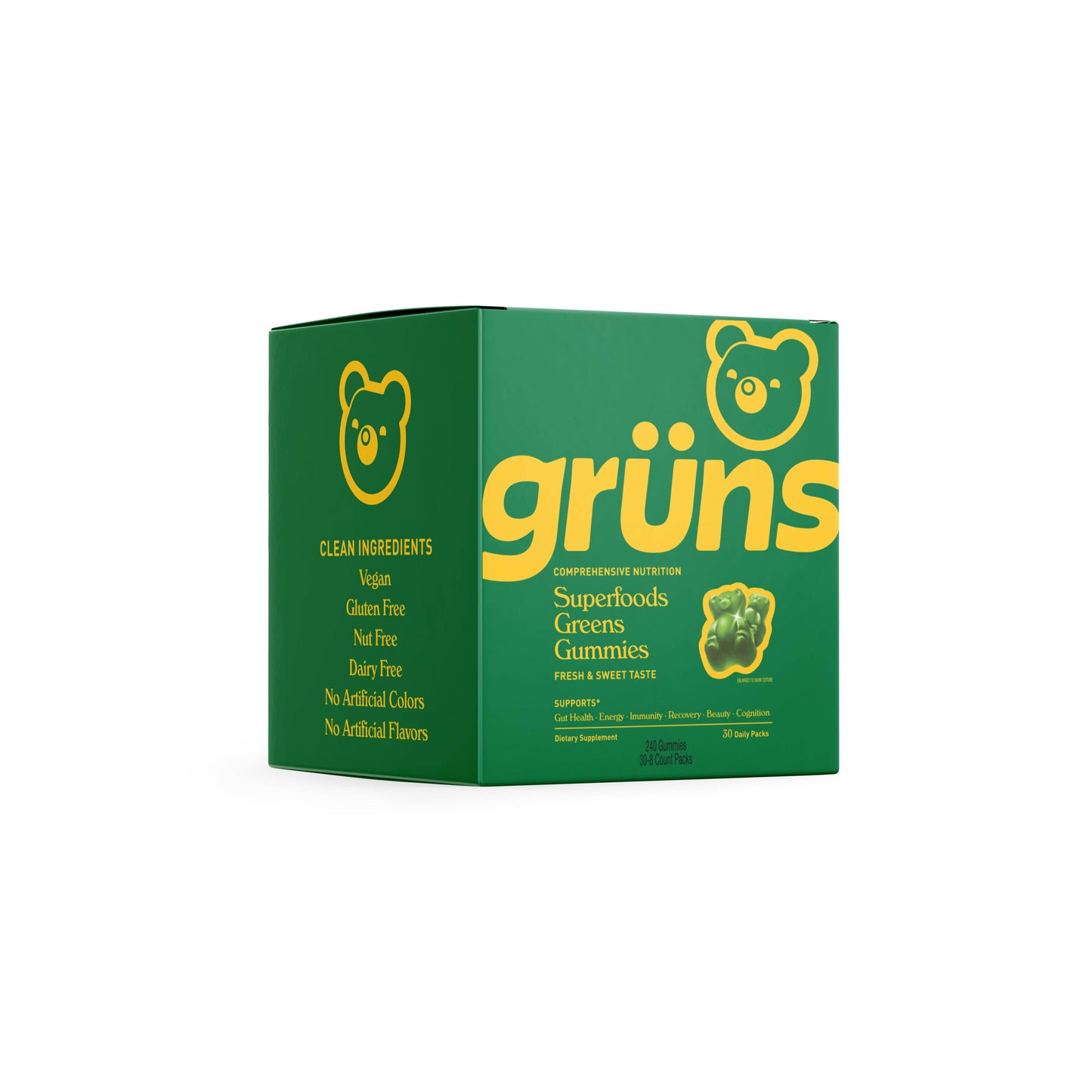 Grüns - Grüns Adult Superfood Greens Gummies, 30 Servings