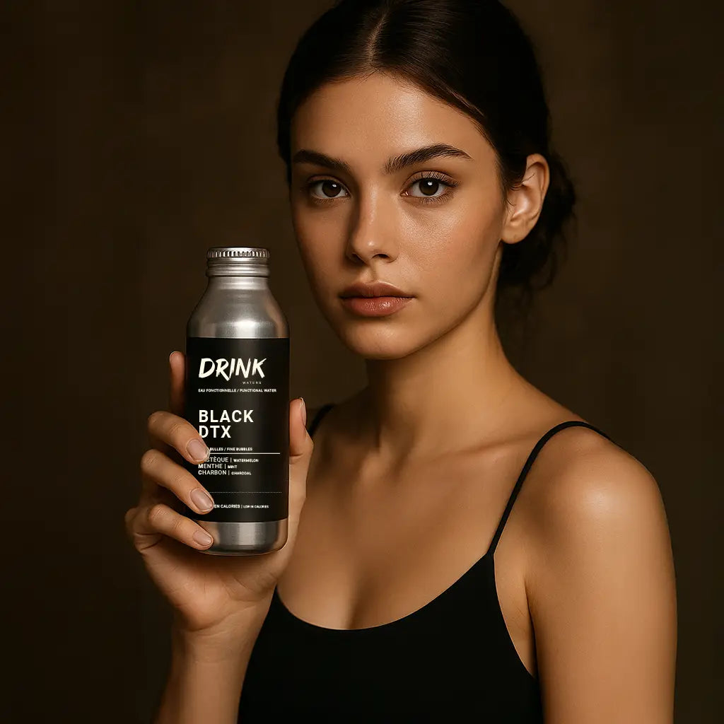 Pack 12 Drink Waters Black Dtx - 470ml Made inFrance