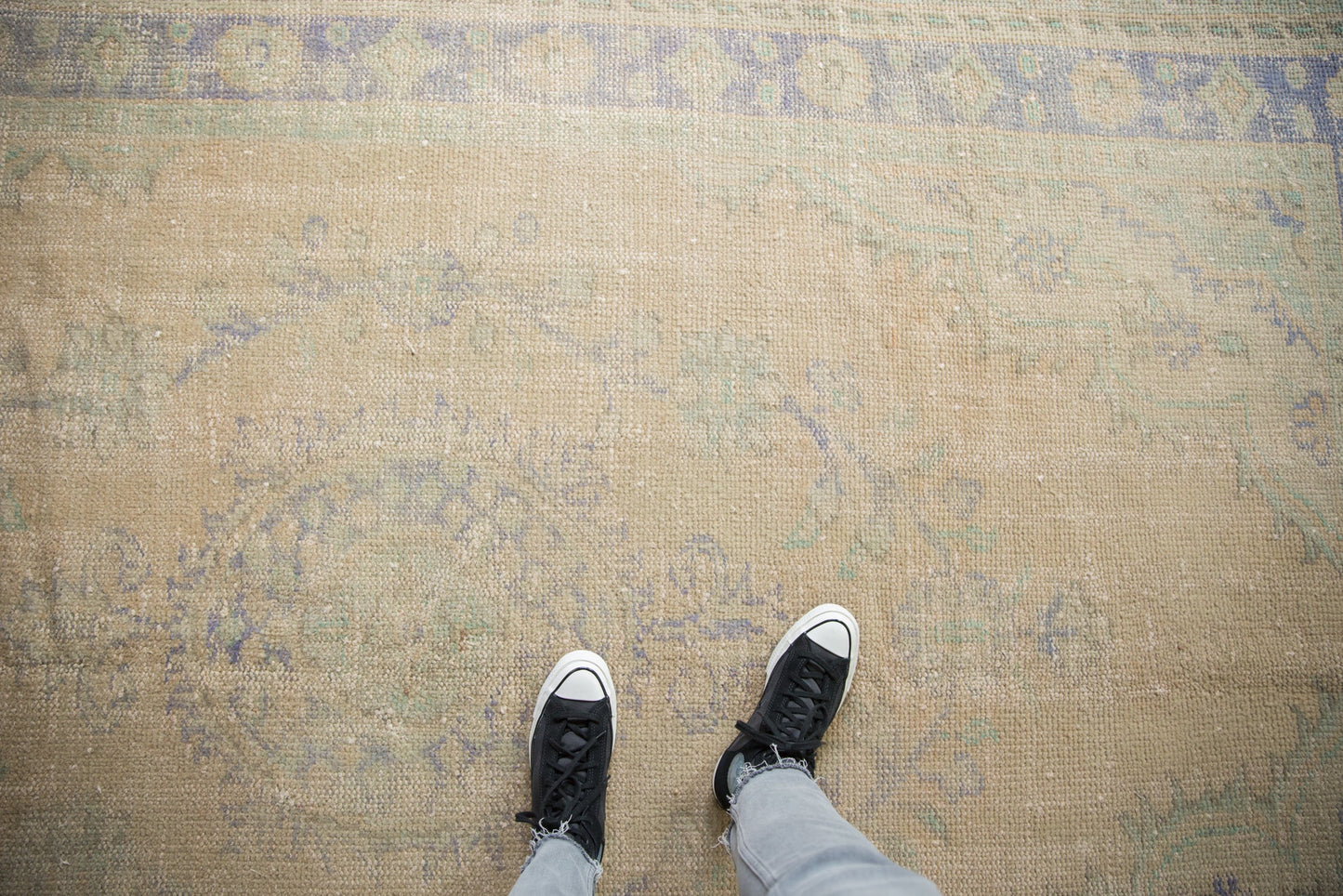 6x9.5 Vintage Distressed Oushak Carpet