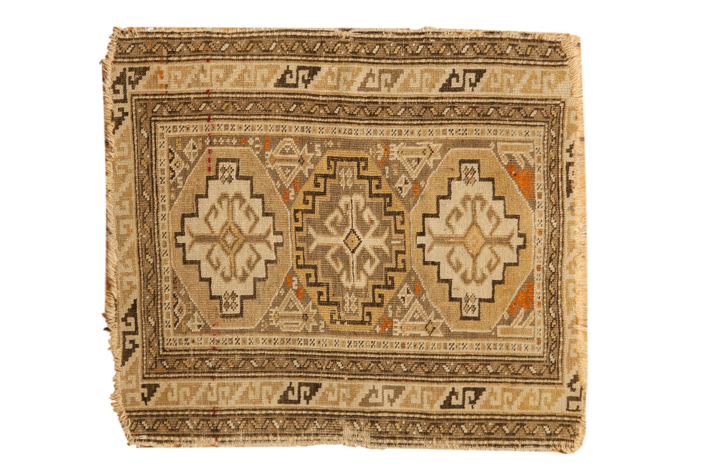 2x2.5 Antique Caucasian Square Rug Mat