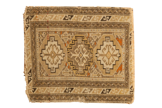 2x2.5 Antique Caucasian Square Rug Mat