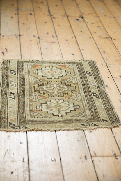 2x2.5 Antique Caucasian Square Rug Mat