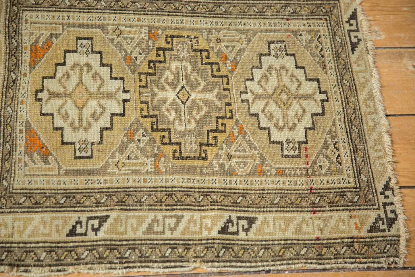 2x2.5 Antique Caucasian Square Rug Mat