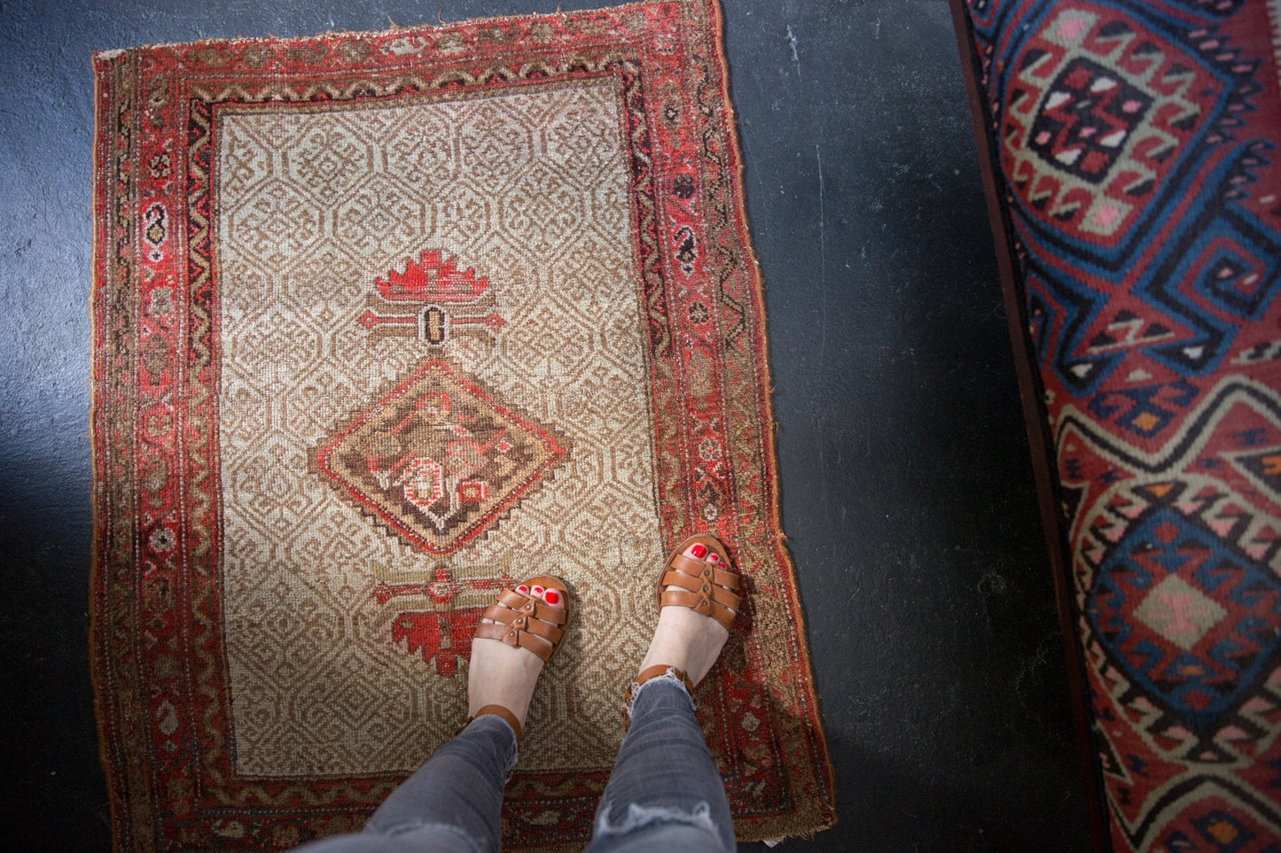 3x3.5 Antique Malayer Square Rug