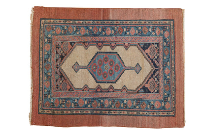 3x4 Antique Camel Hair Serab Square Rug