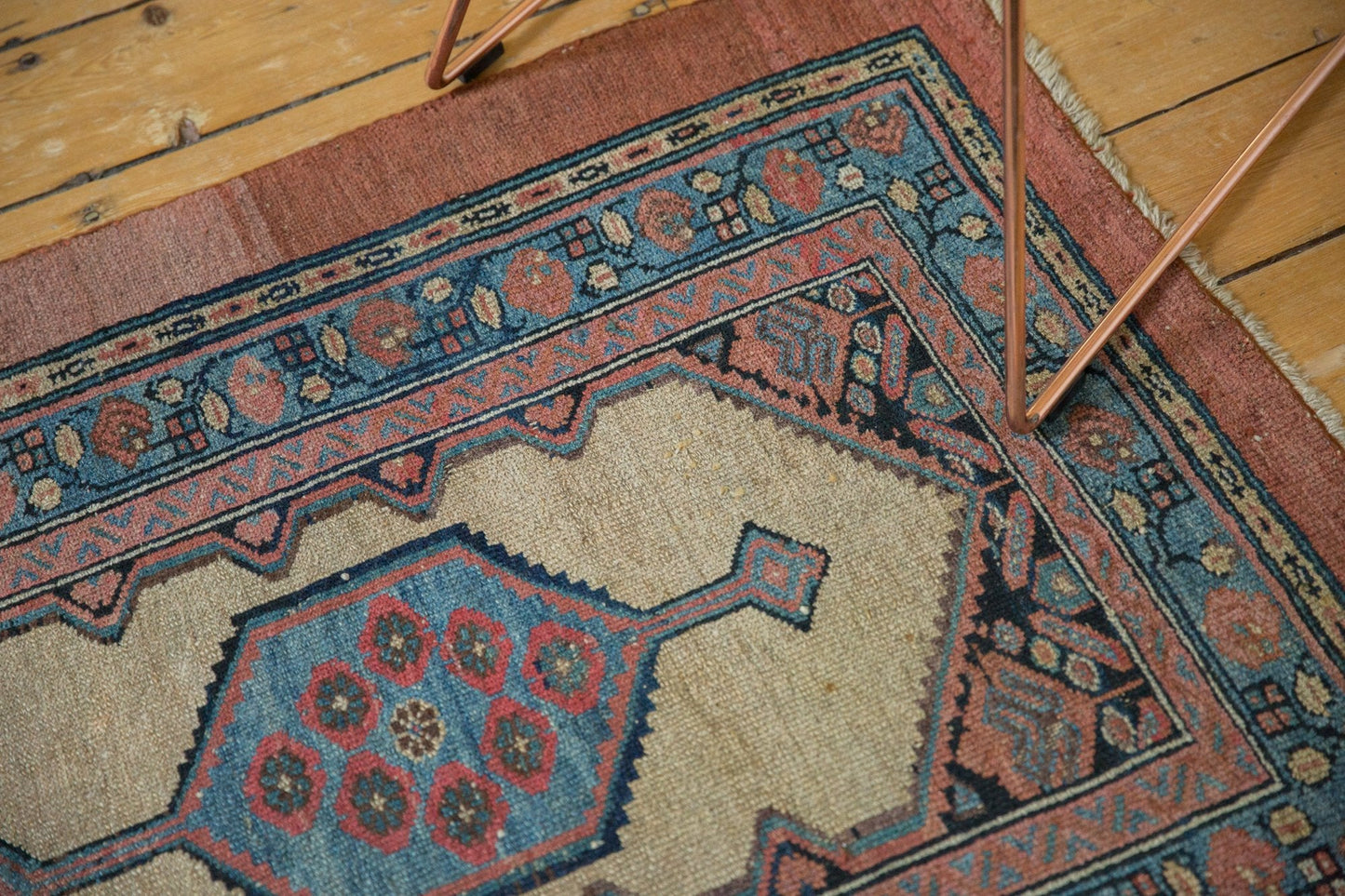 3x4 Antique Camel Hair Serab Square Rug