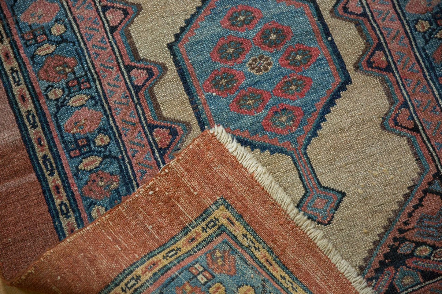 3x4 Antique Camel Hair Serab Square Rug
