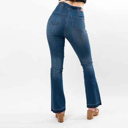 Undone Hem Bootcut Fashion Style
