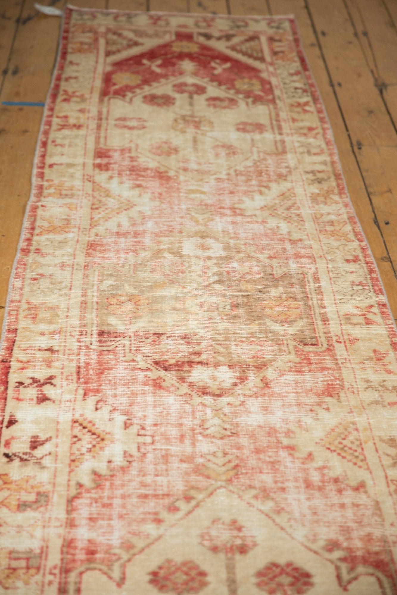 2.5x11 Vintage Distressed Oushak Rug Runner