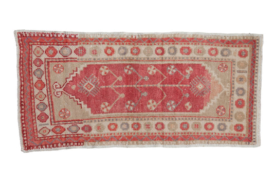 2x4.5 Vintage Distressed Oushak Rug Runner