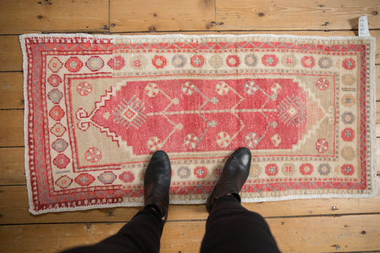 2x4.5 Vintage Distressed Oushak Rug Runner