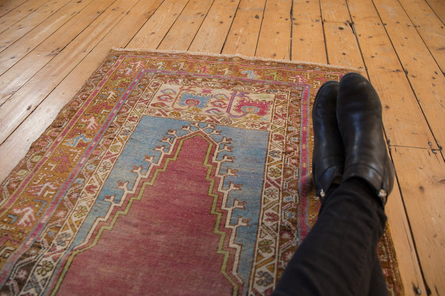 3.5x6 Vintage Distressed Oushak Rug