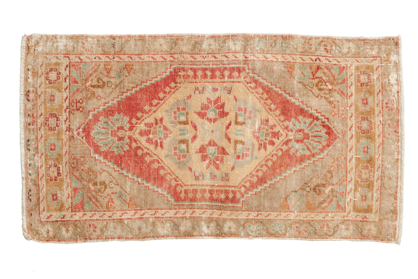 1.5x3.5 Vintage Distressed Oushak Rug Mat Runner