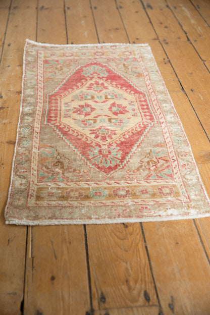 1.5x3.5 Vintage Distressed Oushak Rug Mat Runner