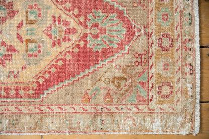1.5x3.5 Vintage Distressed Oushak Rug Mat Runner