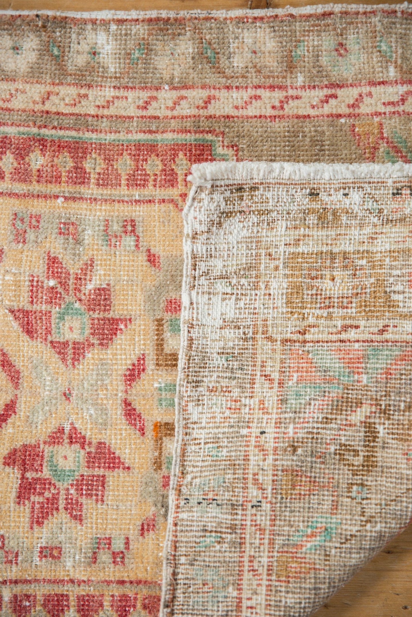 1.5x3.5 Vintage Distressed Oushak Rug Mat Runner