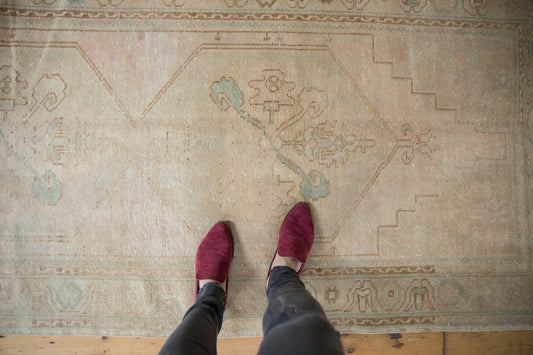 3.5x10.5 Vintage Distressed Oushak Rug Runner