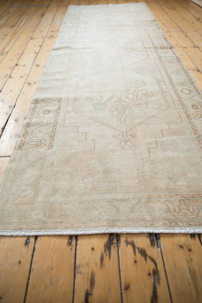 3.5x10.5 Vintage Distressed Oushak Rug Runner