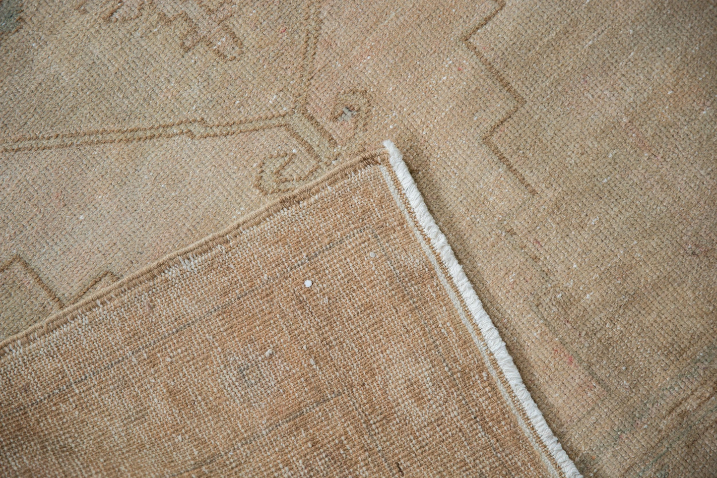 3.5x10.5 Vintage Distressed Oushak Rug Runner