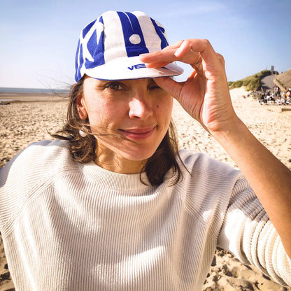 Women's Cycling Cap "Flor" Azul