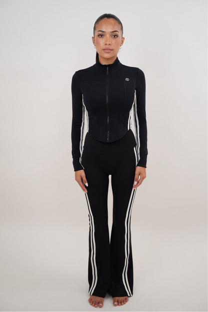 I Am Motivated Black Flare Pant