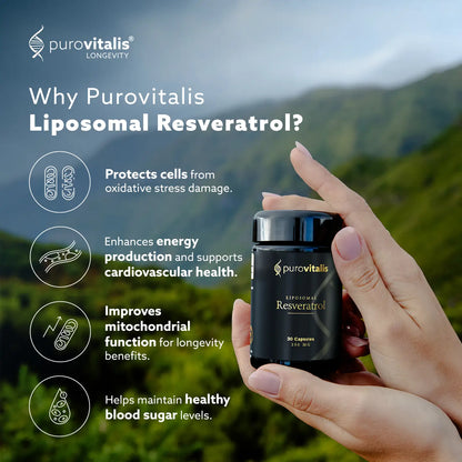 Purovitalis Liposomal Resveratrol – 250mg Micronized - 30pc