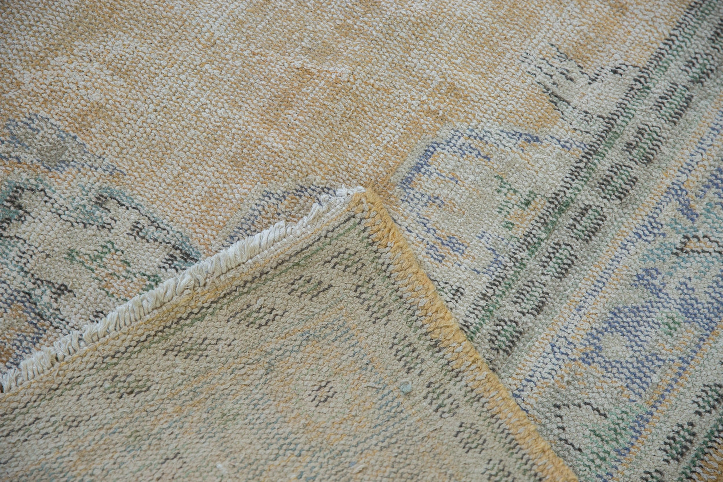 6x9.5 Vintage Distressed Oushak Carpet