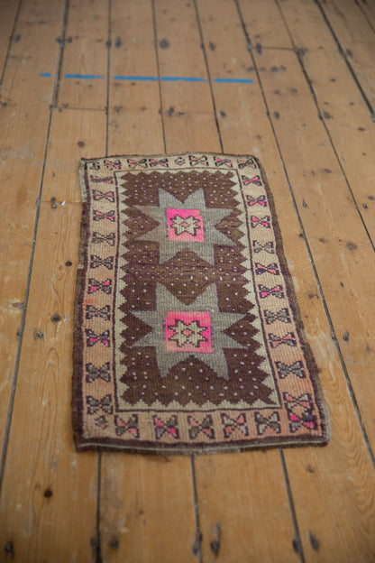 1.5x3 Vintage Distressed Oushak Rug Mat
