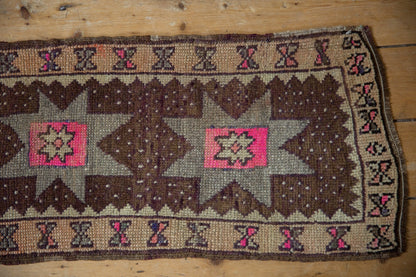 1.5x3 Vintage Distressed Oushak Rug Mat