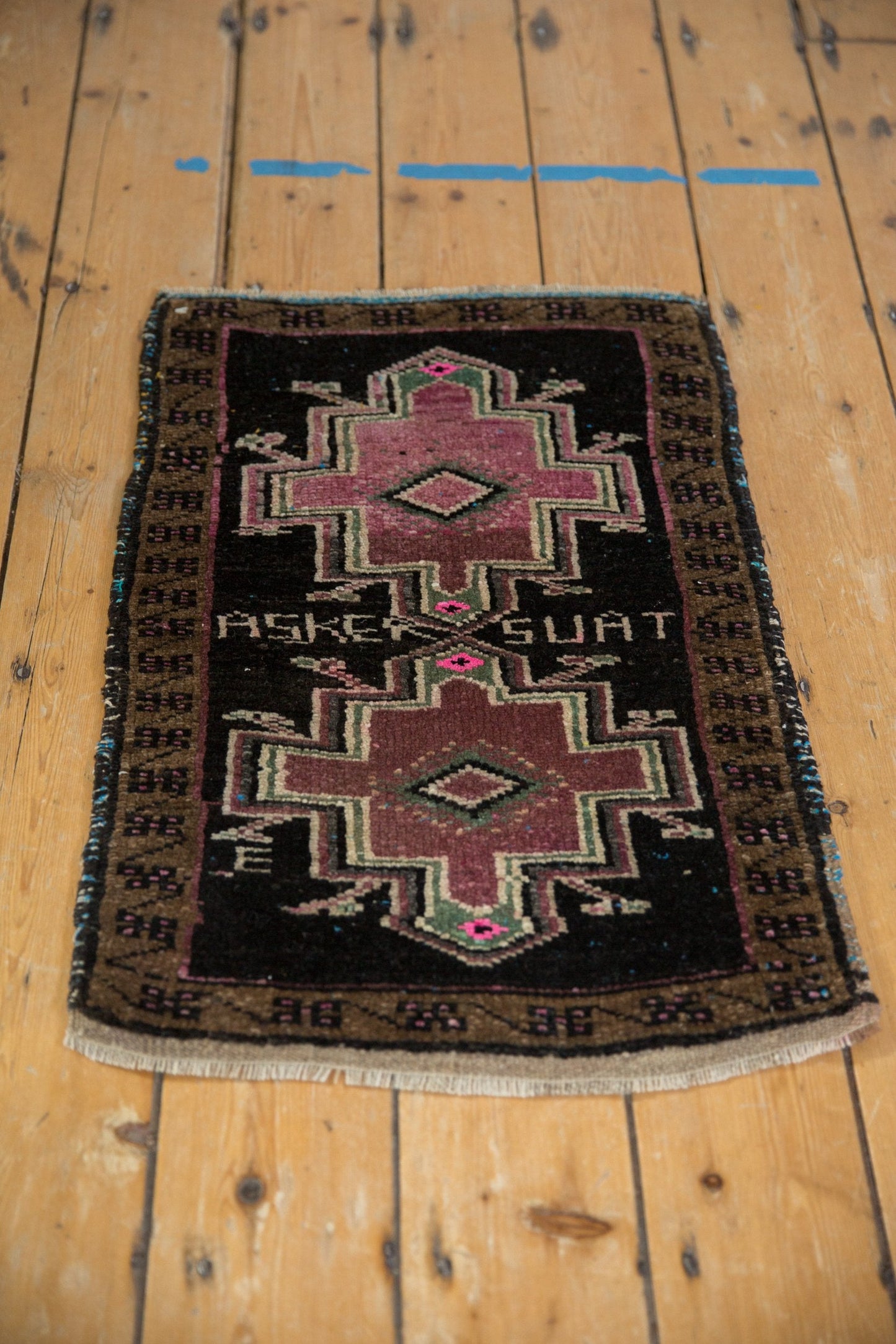 1.5x2.5 Vintage Distressed Oushak Rug Mat