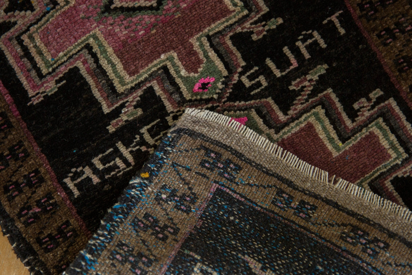 1.5x2.5 Vintage Distressed Oushak Rug Mat